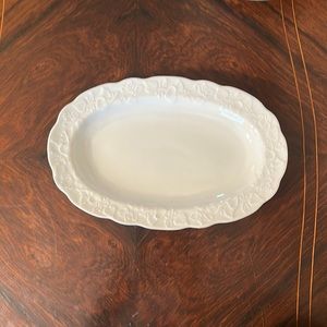 Danske white ivy 10” oval serving plate from Limoges France.